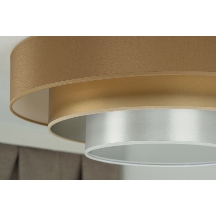 Duolla - LED Плафониера LUNETA LED/26W/230V Ø 60 см 4000K кафяв/златист/бял