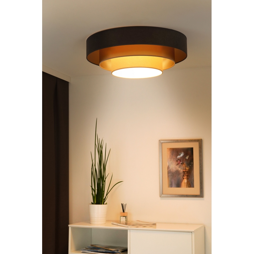 Duolla - LED Плафониера LUNETA LED/26W/230V Ø 60 см 4000K кафяв/златист/кремав