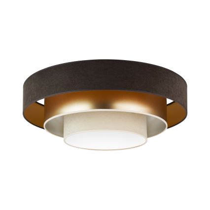 Duolla - LED Плафониера LUNETA LED/26W/230V Ø 60 см 4000K кафяв/златист/кремав