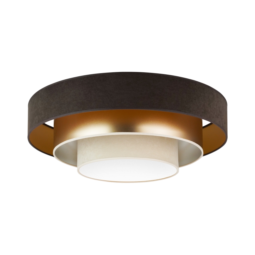 Duolla - LED Плафониера LUNETA LED/26W/230V Ø 60 см 4000K кафяв/златист/кремав