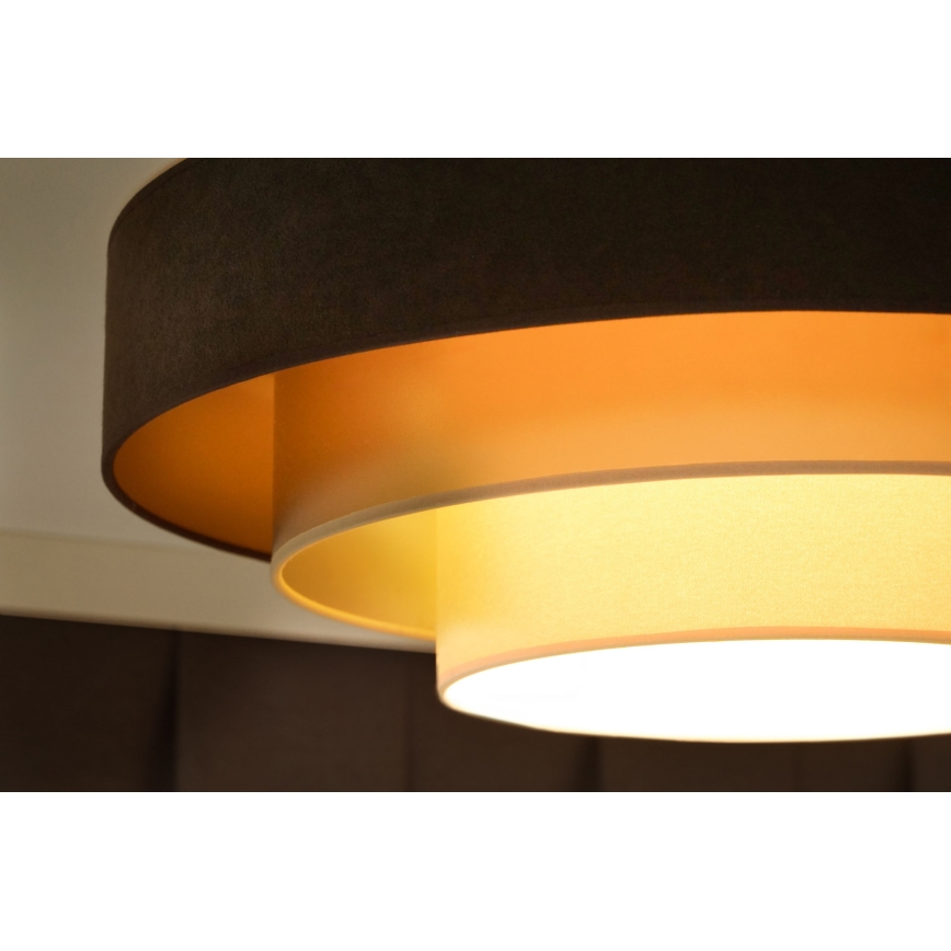 Duolla - LED Плафониера LUNETA LED/26W/230V Ø 60 см 4000K кафяв/златист/кремав