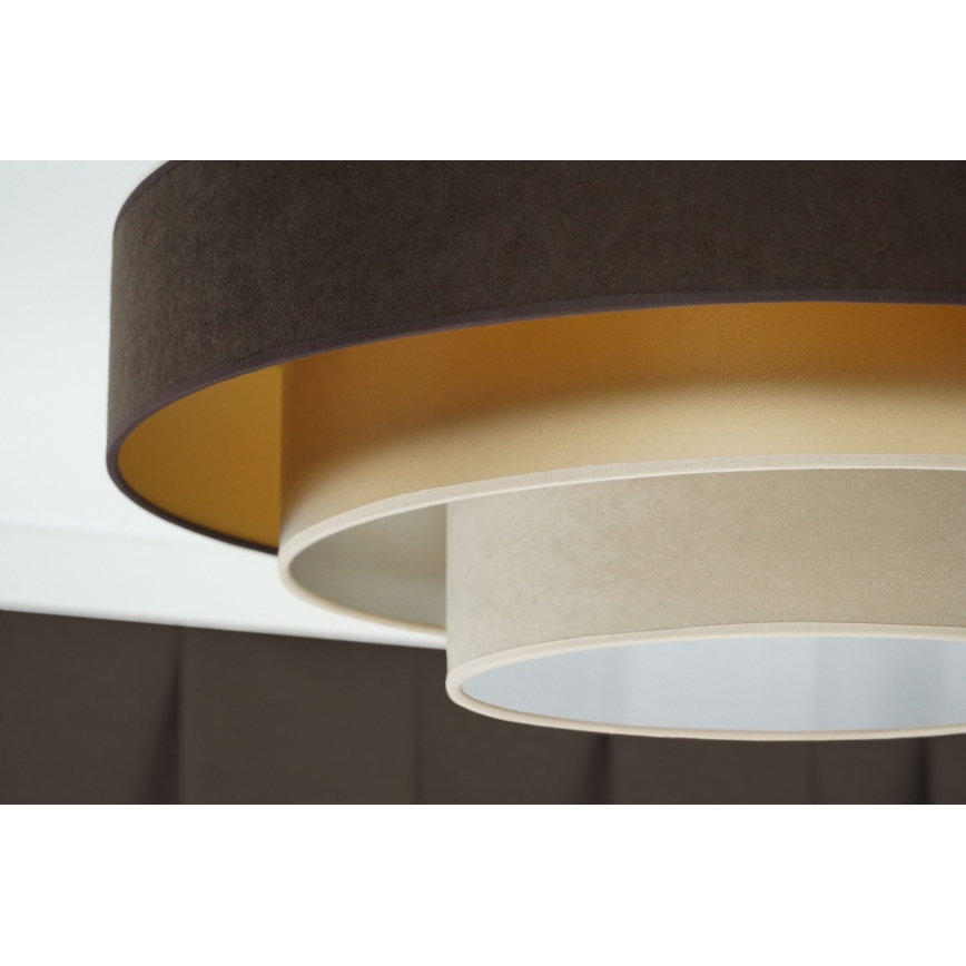 Duolla - LED Плафониера LUNETA LED/26W/230V Ø 60 см 4000K кафяв/златист/кремав