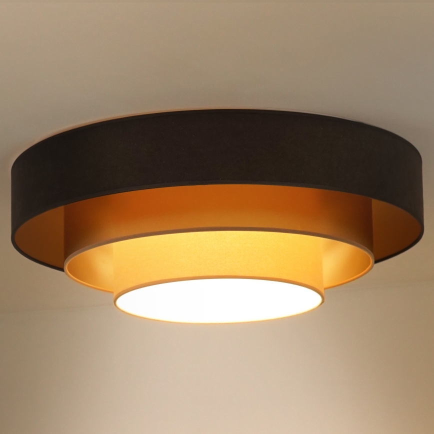 Duolla - LED Плафониера LUNETA LED/26W/230V Ø 60 см 4000K кафяв/златист/кремав