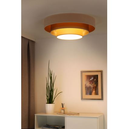 Duolla - LED Плафониера LUNETA LED/26W/230V Ø 60 см 4000K кремав/златист/бежов