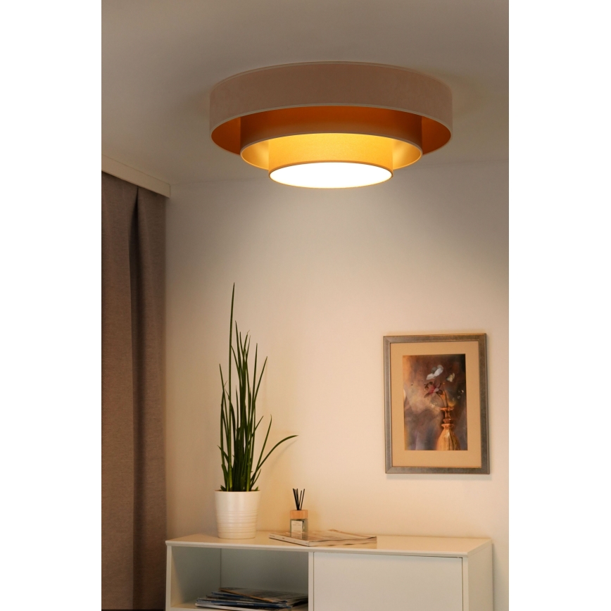 Duolla - LED Плафониера LUNETA LED/26W/230V Ø 60 см 4000K кремав/златист/бежов