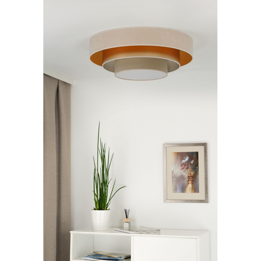 Duolla - LED Плафониера LUNETA LED/26W/230V Ø 60 см 4000K кремав/златист/бежов