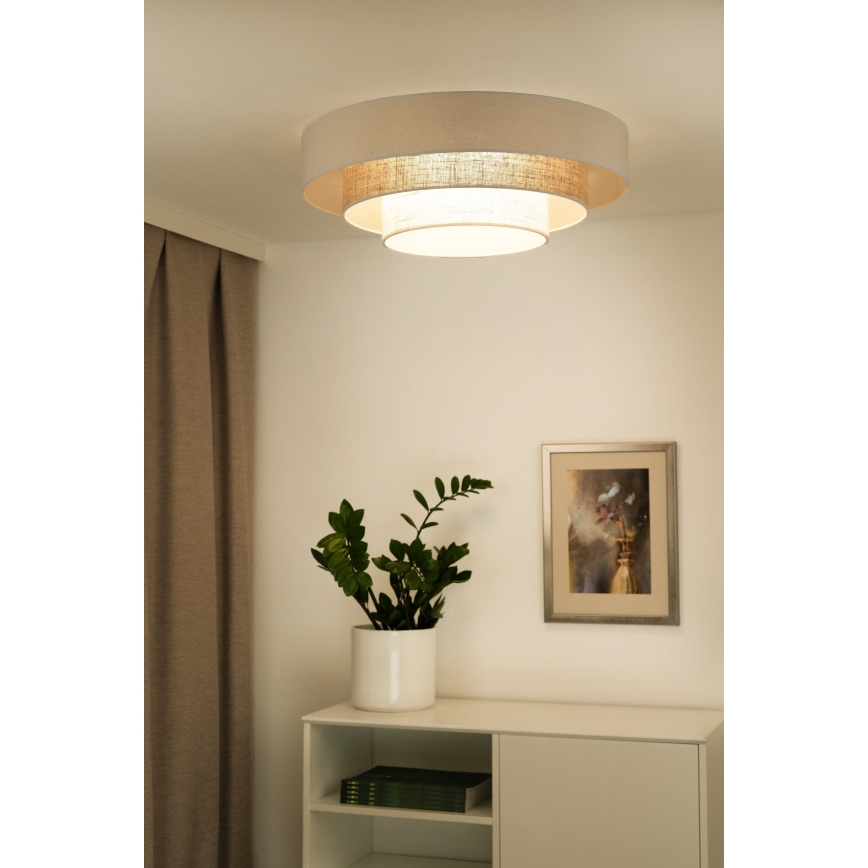 Duolla - LED Плафониера LUNETA LED/26W/230V Ø 60 см 4000K кремав/кафяв