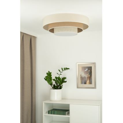 Duolla - LED Плафониера LUNETA LED/26W/230V Ø 60 см 4000K кремав/кафяв
