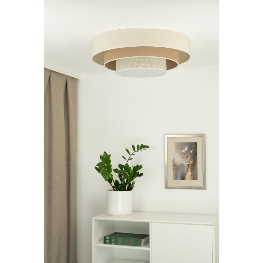 Duolla - LED Плафониера LUNETA LED/26W/230V Ø 60 см 4000K кремав/кафяв