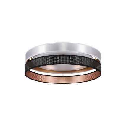 Duolla - LED Плафониера ROLLER DUO SHINY LED/24W/230V Ø 45 см сребрист/черен