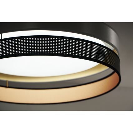 Duolla - LED Плафониера ROLLER DUO SHINY LED/24W/230V Ø 45 см сребрист/черен