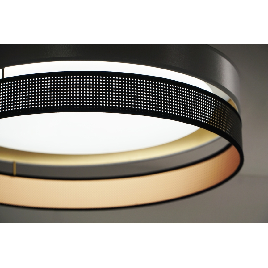 Duolla - LED Плафониера ROLLER DUO SHINY LED/24W/230V Ø 45 см сребрист/черен