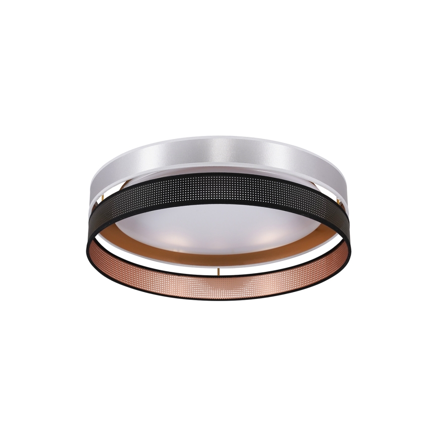 Duolla - LED Плафониера ROLLER DUO SHINY LED/24W/230V Ø 45 см сребрист/черен