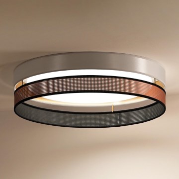 Duolla - LED Плафониера ROLLER DUO SHINY LED/24W/230V Ø 45 см бял/меден