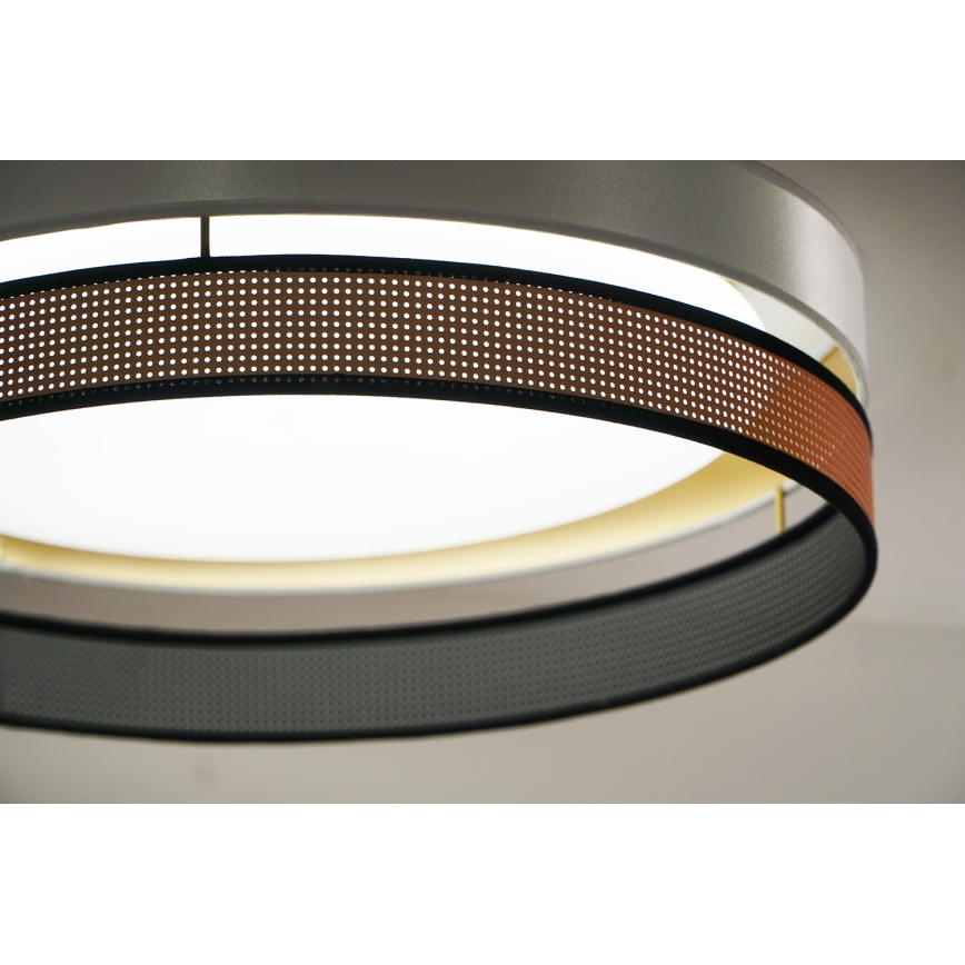 Duolla - LED Плафониера ROLLER DUO SHINY LED/24W/230V Ø 45 см бял/меден