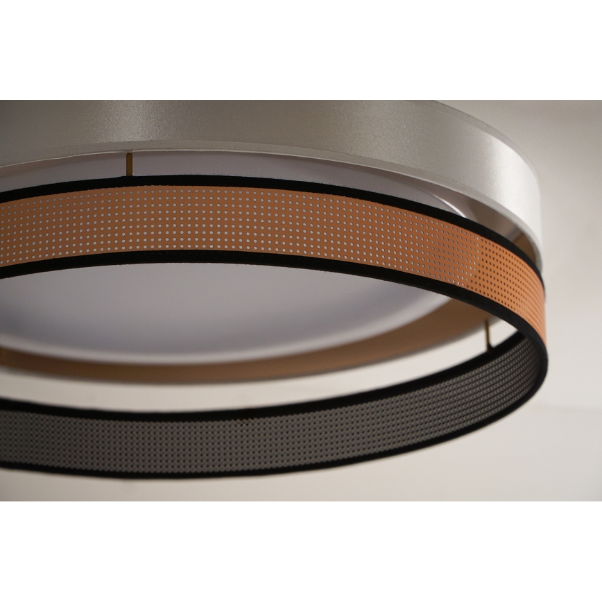 Duolla - LED Плафониера ROLLER DUO SHINY LED/24W/230V Ø 45 см бял/меден