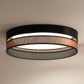 Duolla - LED Плафониера ROLLER DUO SHINY LED/24W/230V Ø 45 см черен/меден