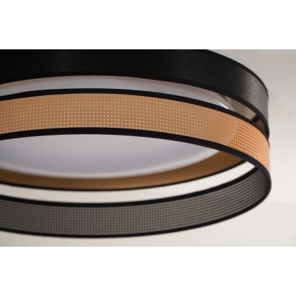 Duolla - LED Плафониера ROLLER DUO SHINY LED/24W/230V Ø 45 см черен/меден