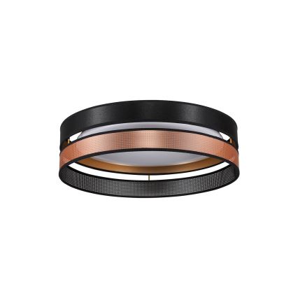 Duolla - LED Плафониера ROLLER DUO SHINY LED/24W/230V Ø 45 см черен/меден
