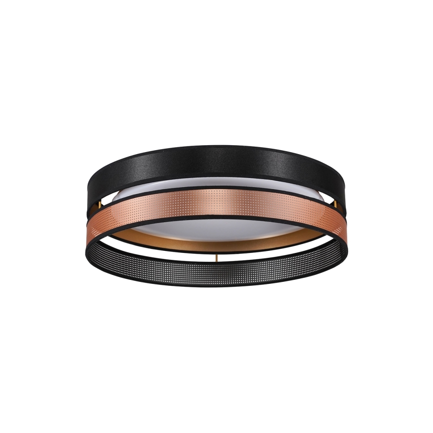 Duolla - LED Плафониера ROLLER DUO SHINY LED/24W/230V Ø 45 см черен/меден