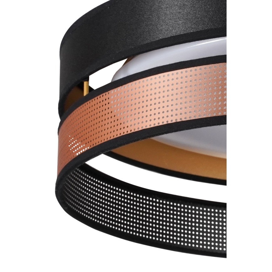 Duolla - LED Плафониера ROLLER DUO SHINY LED/24W/230V Ø 45 см черен/меден