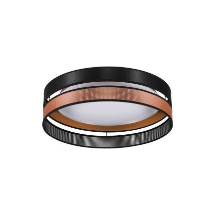 Duolla - LED Плафониера ROLLER DUO SHINY LED/24W/230V Ø 45 см черен/меден