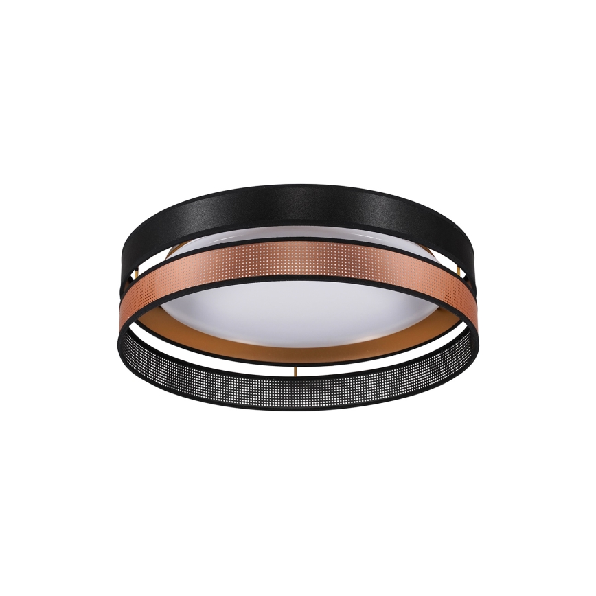 Duolla - LED Плафониера ROLLER DUO SHINY LED/24W/230V Ø 45 см черен/меден