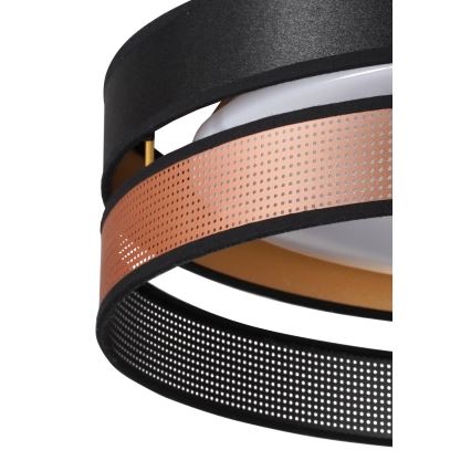 Duolla - LED Плафониера ROLLER DUO SHINY LED/24W/230V Ø 45 см черен/меден