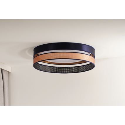 Duolla - LED Плафониера ROLLER DUO SHINY LED/24W/230V Ø 45 см син/меден