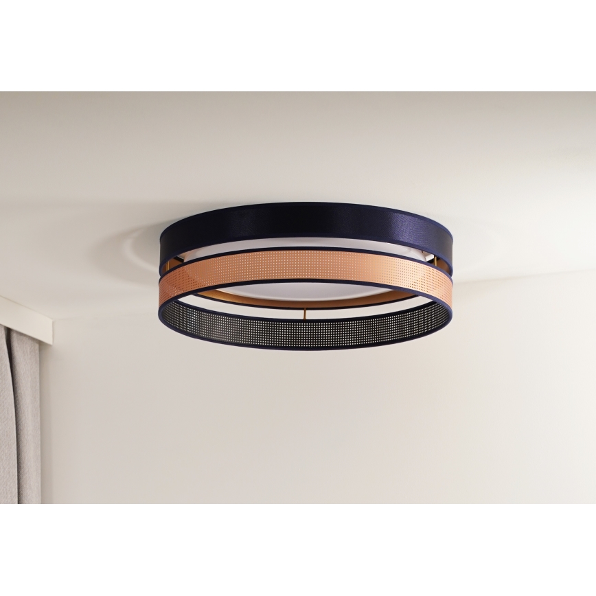 Duolla - LED Плафониера ROLLER DUO SHINY LED/24W/230V Ø 45 см син/меден