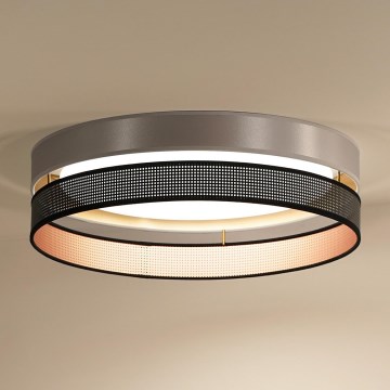 Duolla - LED Плафониера ROLLER DUO SHINY LED/24W/230V Ø 45 см сребрист/черен