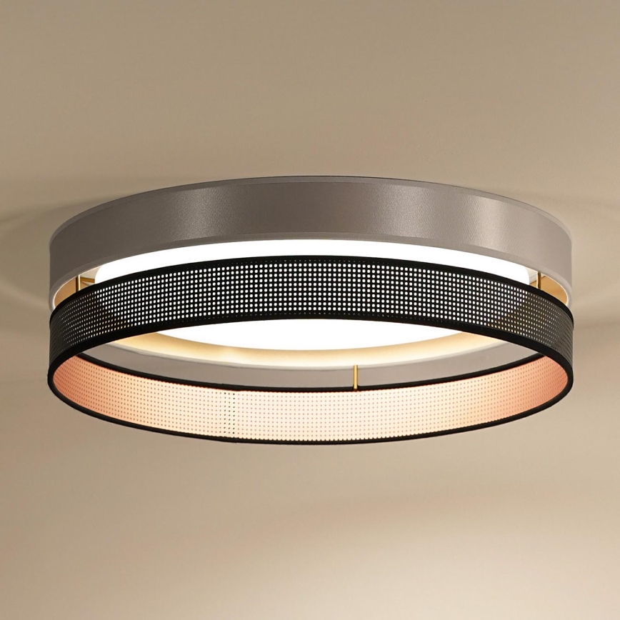 Duolla - LED Плафониера ROLLER DUO SHINY LED/24W/230V Ø 45 см сребрист/черен