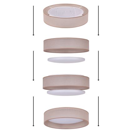 Duolla - LED Плафониера ROLLER LED/24W/230V Ø 45 см антрацит