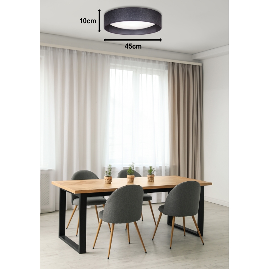Duolla - LED Плафониера ROLLER LED/24W/230V Ø 45 см антрацит