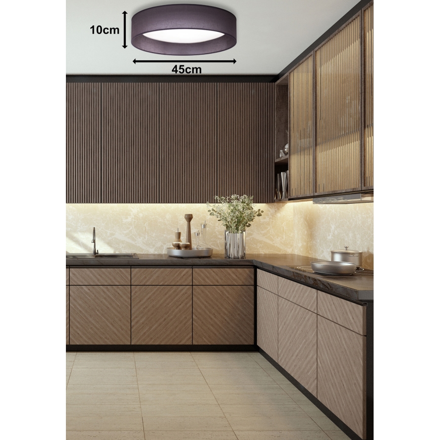 Duolla - LED Плафониера ROLLER LED/24W/230V Ø 45 см антрацит