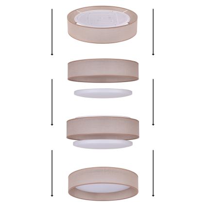 Duolla - LED Плафониера ROLLER LED/24W/230V Ø 45 см бежов