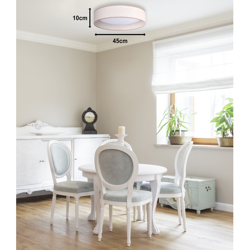 Duolla - LED Плафониера ROLLER LED/24W/230V Ø 45 см бежов