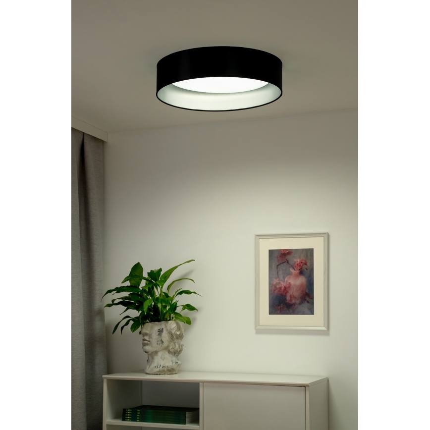 Duolla - LED Плафониера ROLLER LED/24W/230V Ø 45 см черен/сребрист