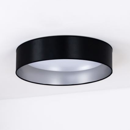 Duolla - LED Плафониера ROLLER LED/24W/230V Ø 45 см черен/сребрист