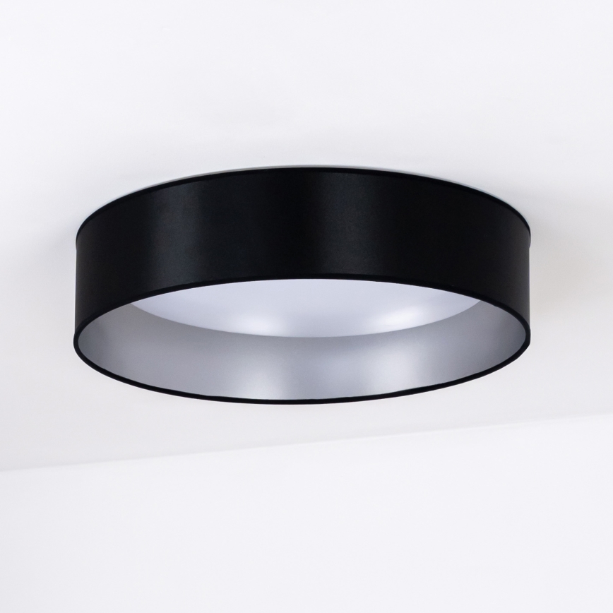 Duolla - LED Плафониера ROLLER LED/24W/230V Ø 45 см черен/сребрист