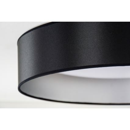Duolla - LED Плафониера ROLLER LED/24W/230V Ø 45 см черен/сребрист