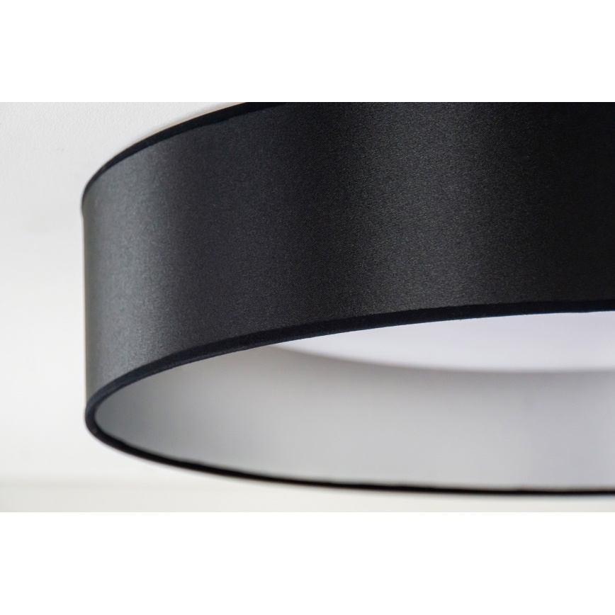 Duolla - LED Плафониера ROLLER LED/24W/230V Ø 45 см черен/сребрист