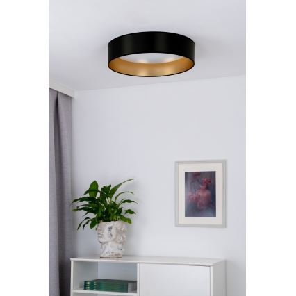 Duolla - LED Плафониера ROLLER LED/24W/230V Ø 45 см черен/златист