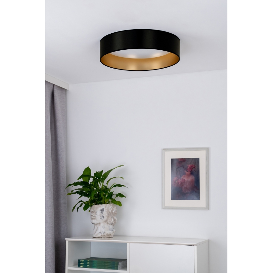 Duolla - LED Плафониера ROLLER LED/24W/230V Ø 45 см черен/златист