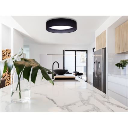 Duolla - LED Плафониера ROLLER LED/24W/230V Ø 45 см черен