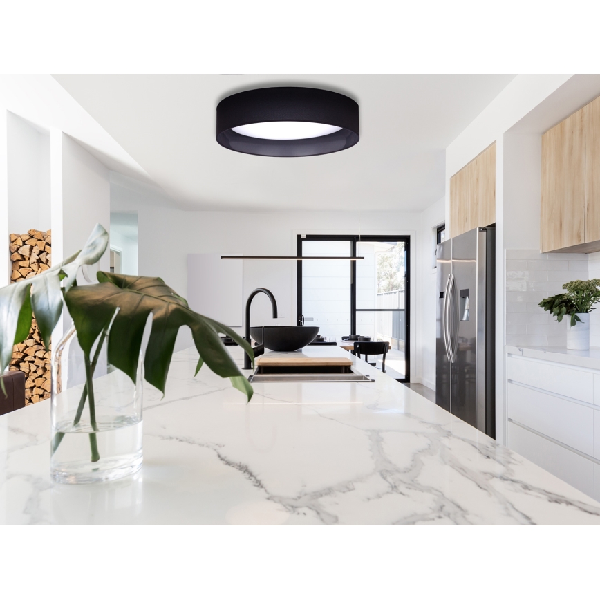 Duolla - LED Плафониера ROLLER LED/24W/230V Ø 45 см черен