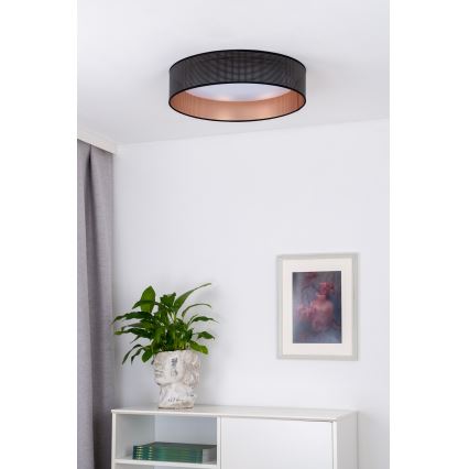 Duolla - LED Плафониера ROLLER LED/24W/230V Ø 45 см черен/меден