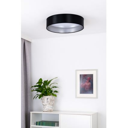 Duolla - LED Плафониера ROLLER LED/24W/230V Ø 45 см черен/сребрист