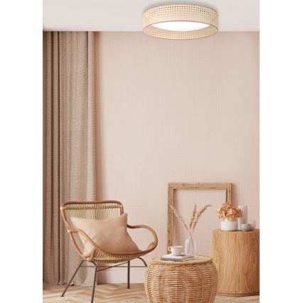Duolla - LED Плафониера ROLLER LED/24W/230V Ø 45 см ратан