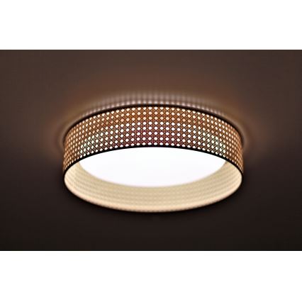 Duolla - LED Плафониера ROLLER LED/24W/230V Ø 45 см ратан